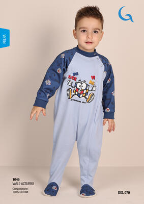 PIGIAMA TUTONE NEONATO M/L 1046 Tellini S.R.L. Veleprodajna odjeća